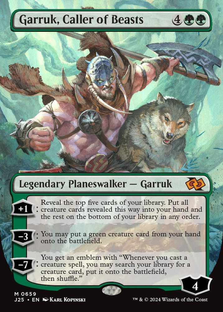 Garruk, Caller of Beasts Boarderless, using the Artwork by Jesper Ejsing